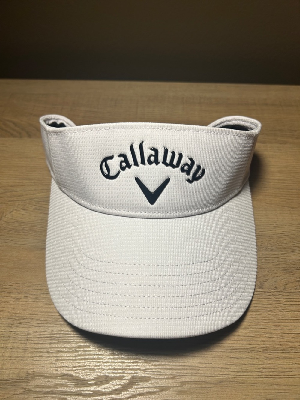 Callaway White & Black Embroidered Golf Visor